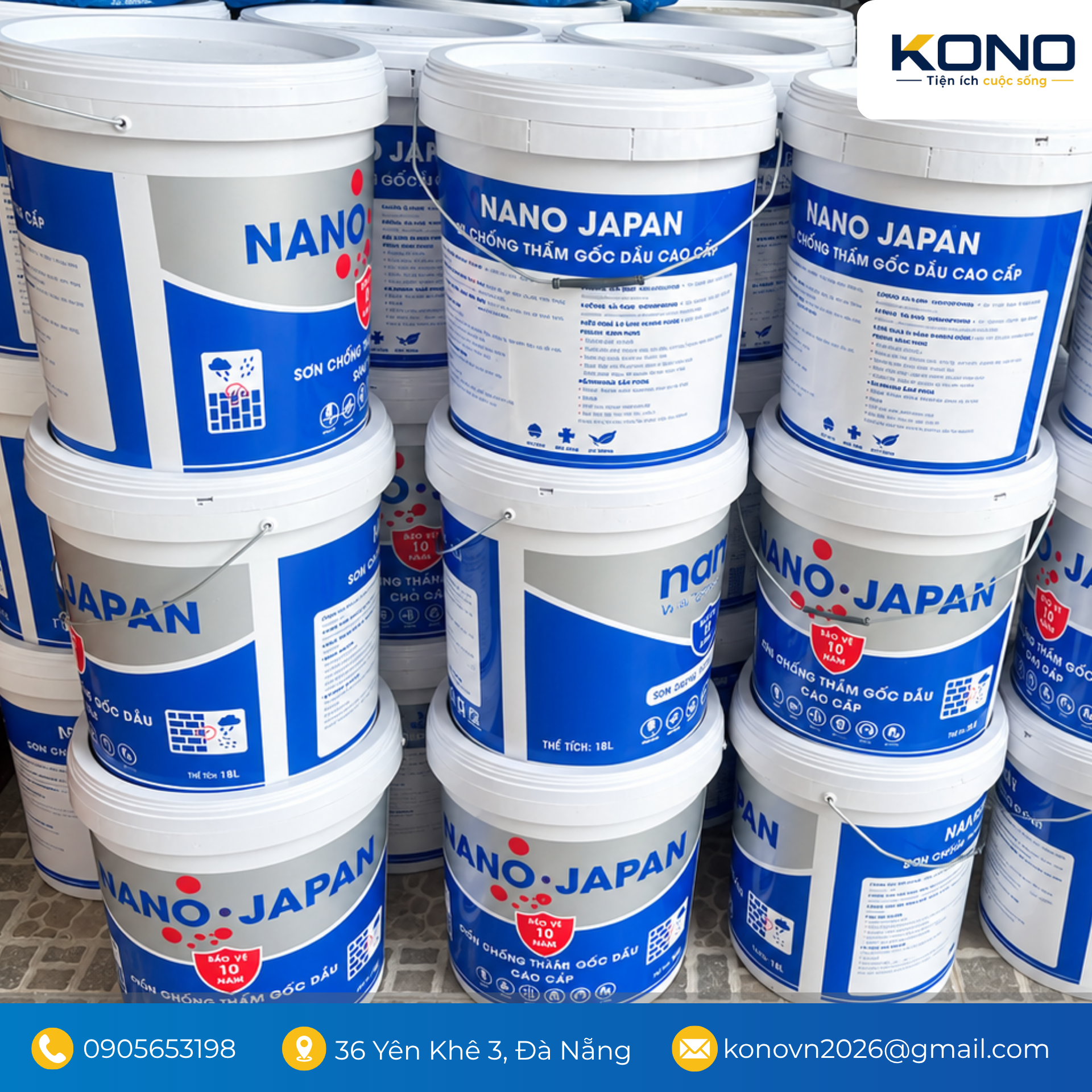 Sơn chống thấm không dầu NaNo Japan